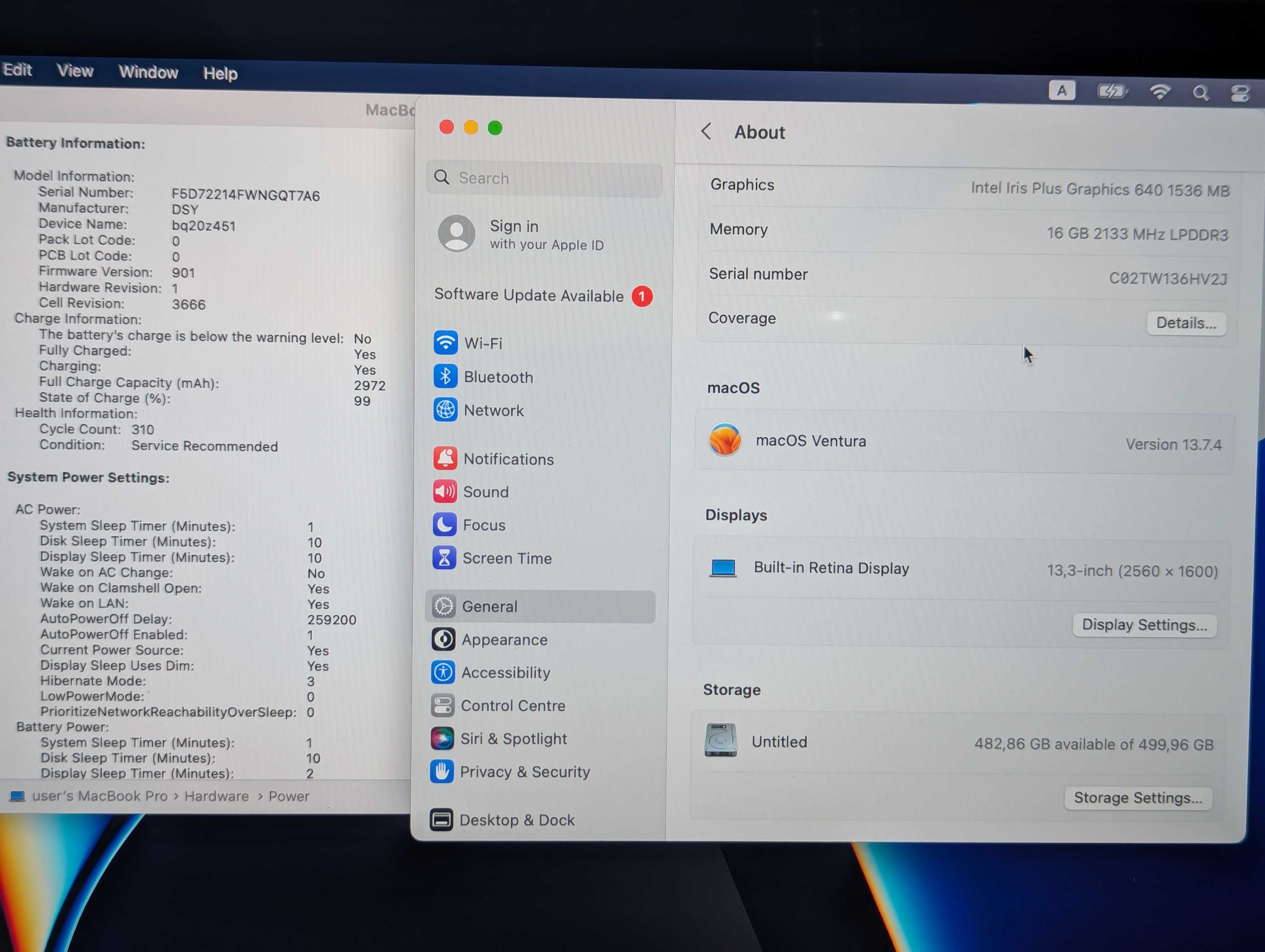 Macbook pro 13 2017 core i5 2.3ghz 16/512gb
