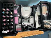 Zestaw do manicure , pedicure + kuferek XL