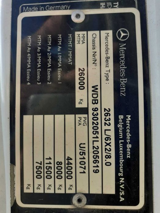 Camião grua MERCEDES + HIAB 245