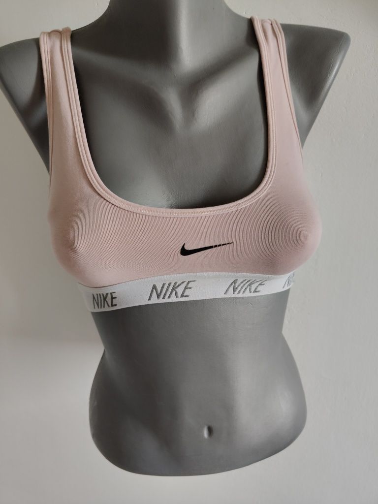 Markowy top firmy Nike r 36 S pudrowy róż Dri Fit sportowy
