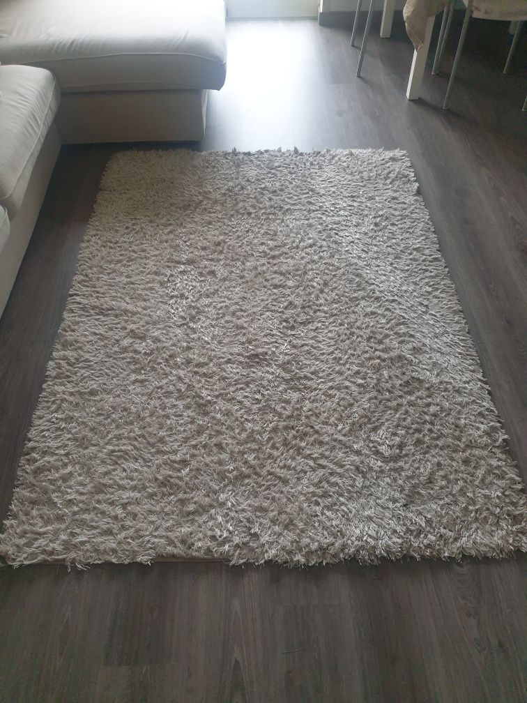 Carpete/ Tapete branco 190x140cm Leroy Merlin