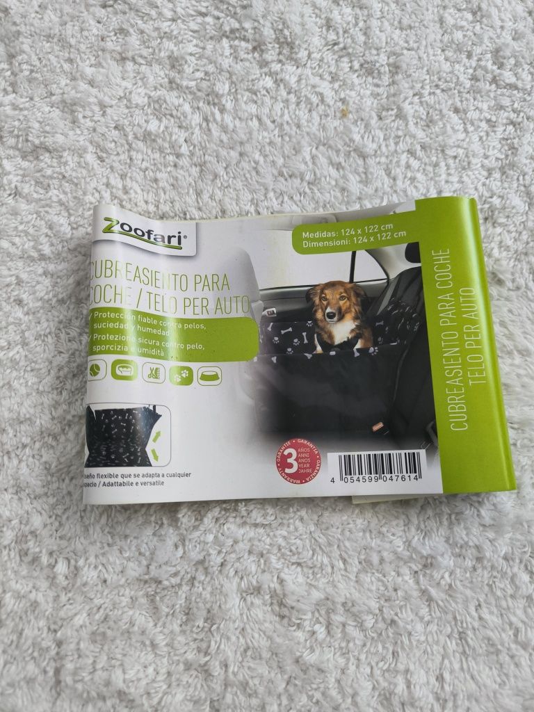 Capa protetora de banco automóvel para transporte de cães