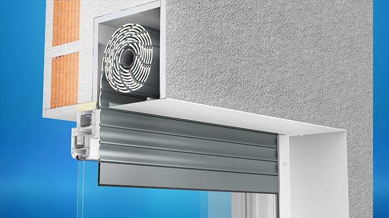 Roleta aluminiowa zewnętrzna automatyczna Portos  Złoty dąb 146x159 cm