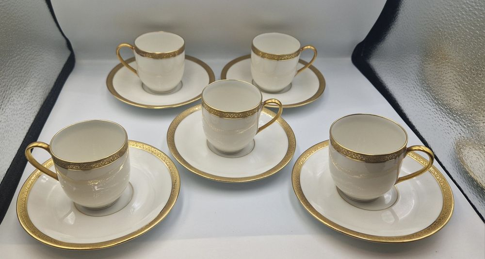 Filiżanki do kawy, Limoges Francja, 5 sztuk