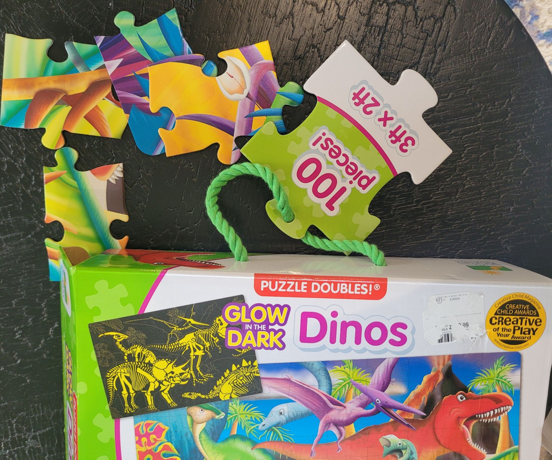 Puzzle gigant dinozaury świecące w ciemności