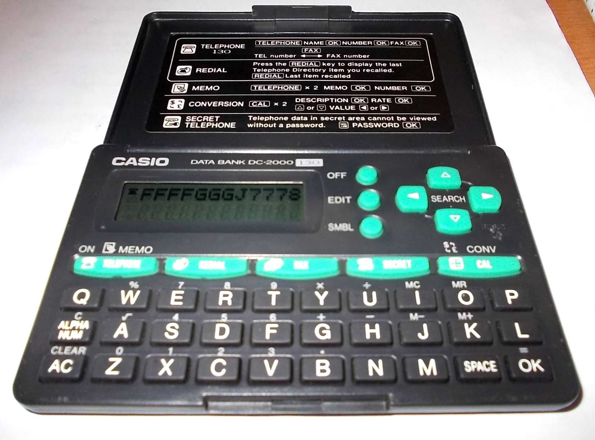 Vintage - Kalkulator - Casio Data Bank (DC-2000)