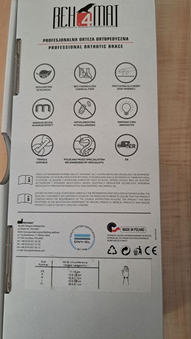 Orteza nadgarstka AM-OSN-U-02