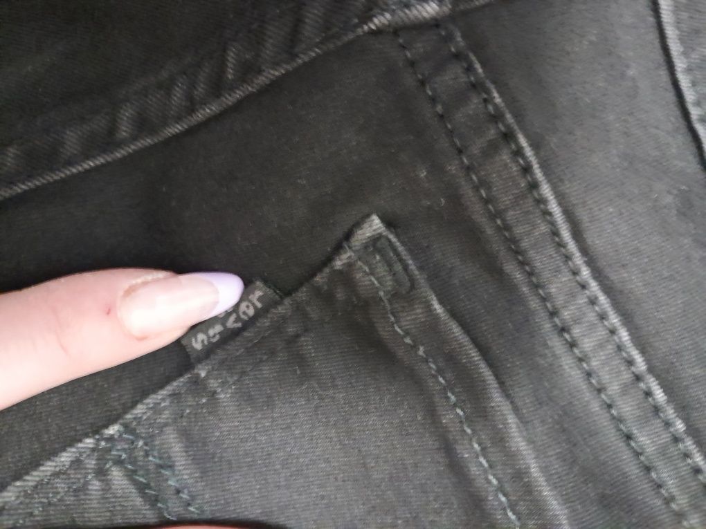 Spodnie 710 levis super skinny czarne jeansowe oryginal bawełna xs s