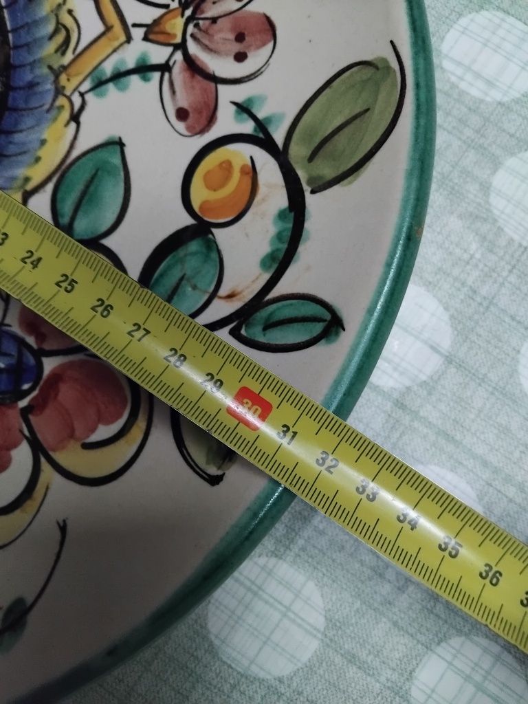 Taça e prato pintado muito bonito