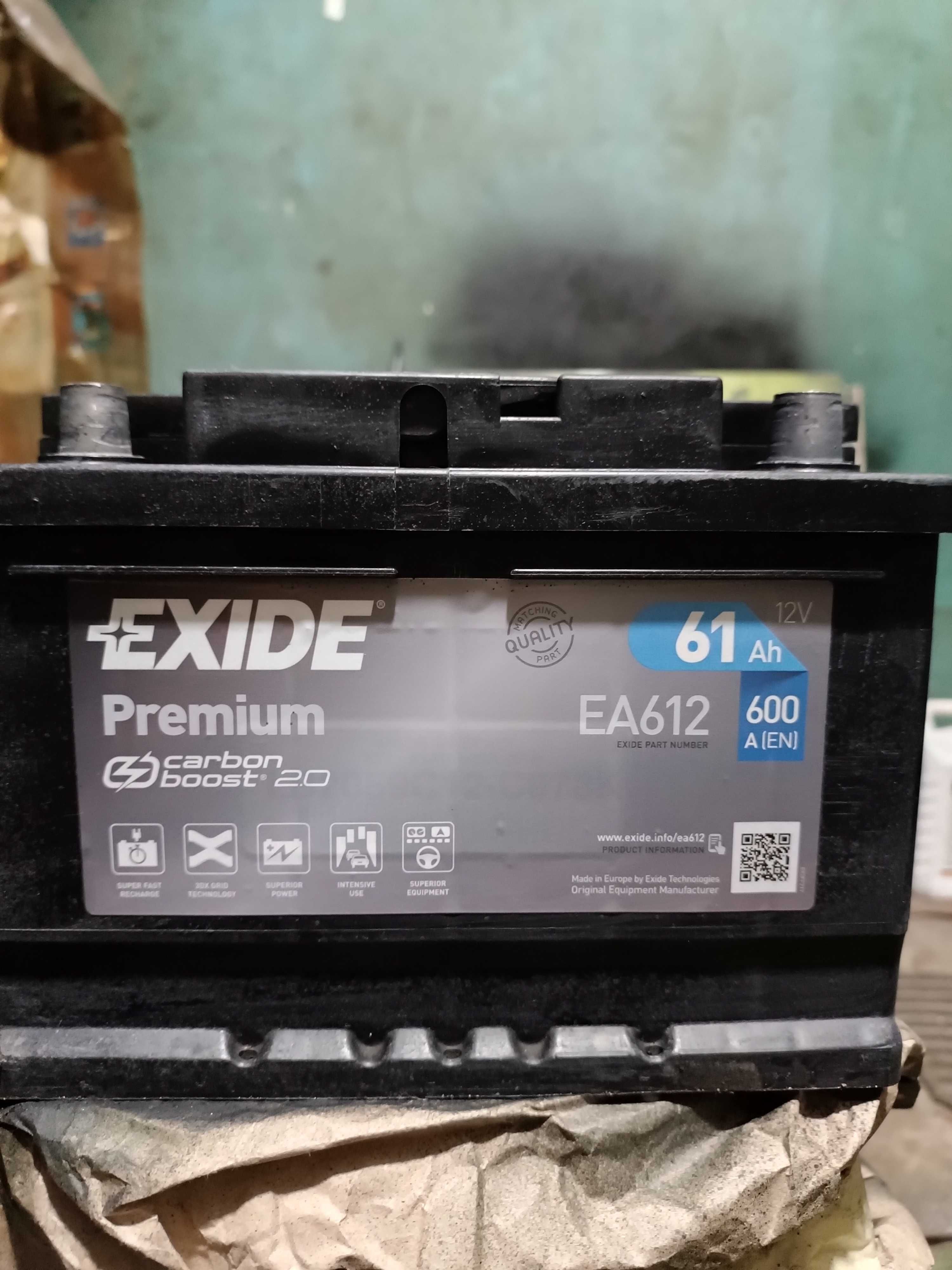 Акумулятор автомобільний EXIDE PREMIUM 61A (EA612)