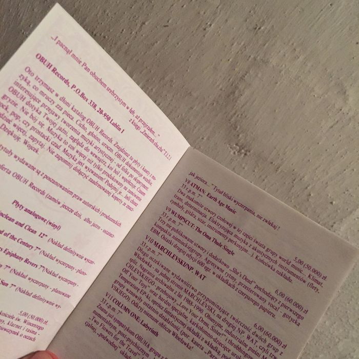 OBUH Records - Katalogi 1993 - 1997