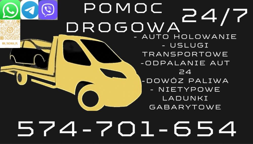 Pomoc drogowa 24h laweta holowanie