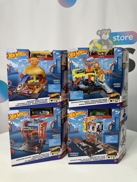 Hot wheels city хот вілс трек Монтстртрак Гараж Акула