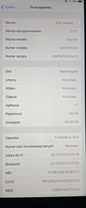 Ipad air 64 Gb cellular sprawny w 100%