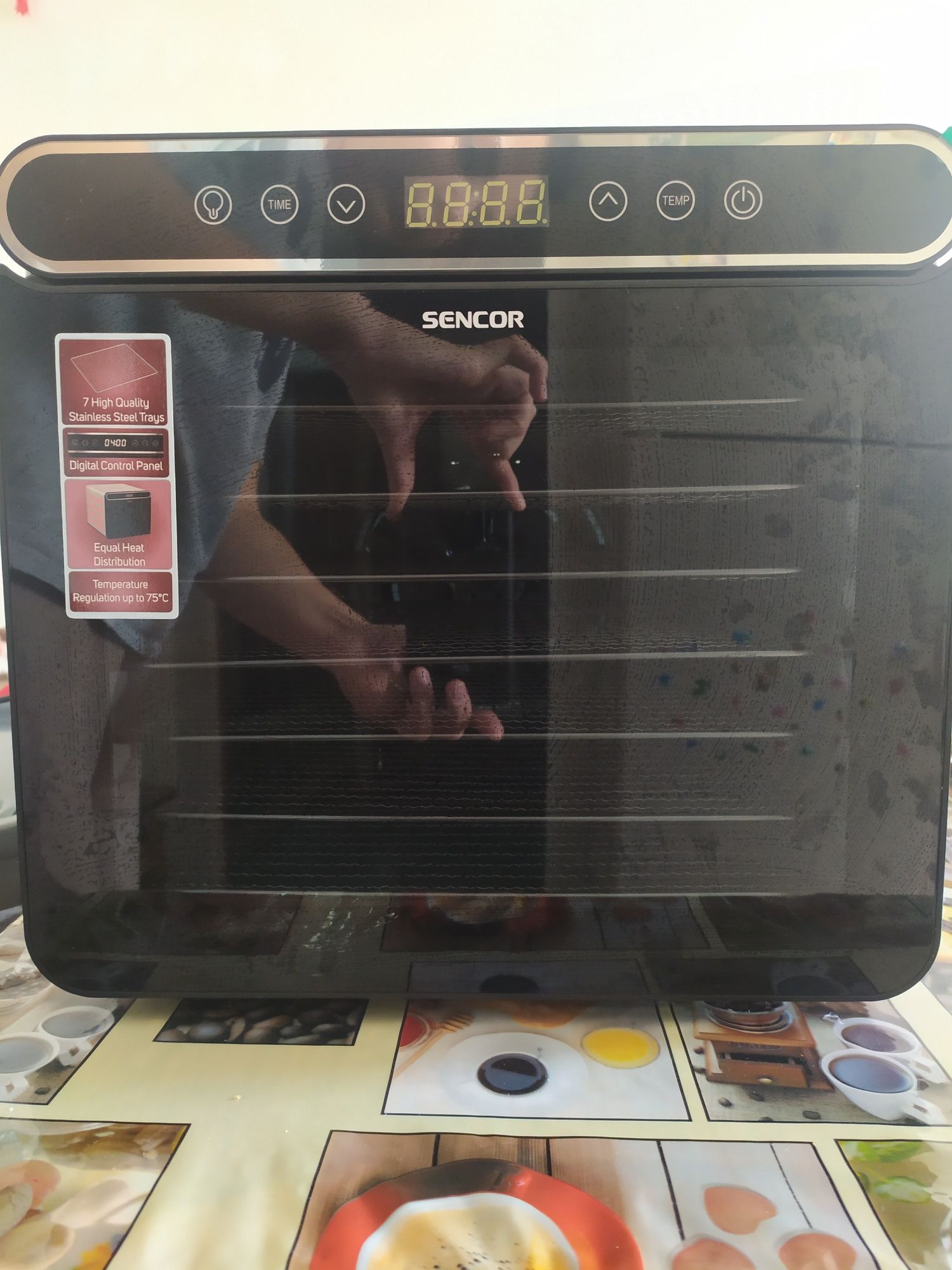 Sencor Сушка для продуктов SFD7750SS, 600Вт, 7 подд.