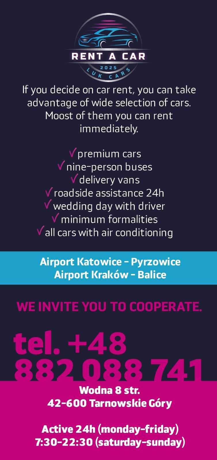 LUK CARS - Wynajem i Wypożyczalnia Samochodów Premium, Osobowe, Busów
