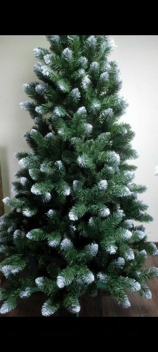 ТОП Засніжена штучна ялинка з білими кінчиками пвх, искусственная елка