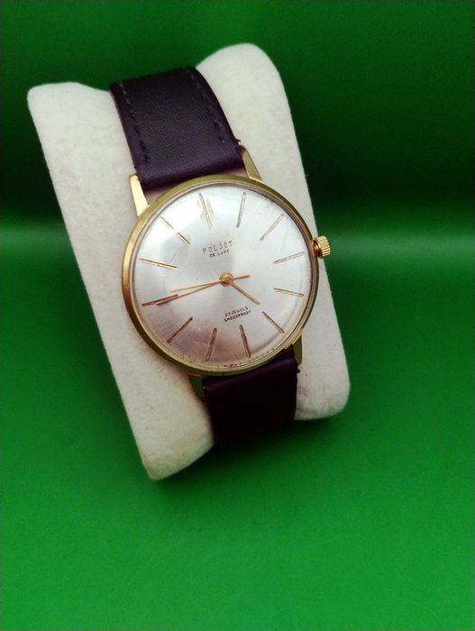 Poljot De Luxe męski garniturowy zegarek mechaniczny Au 20