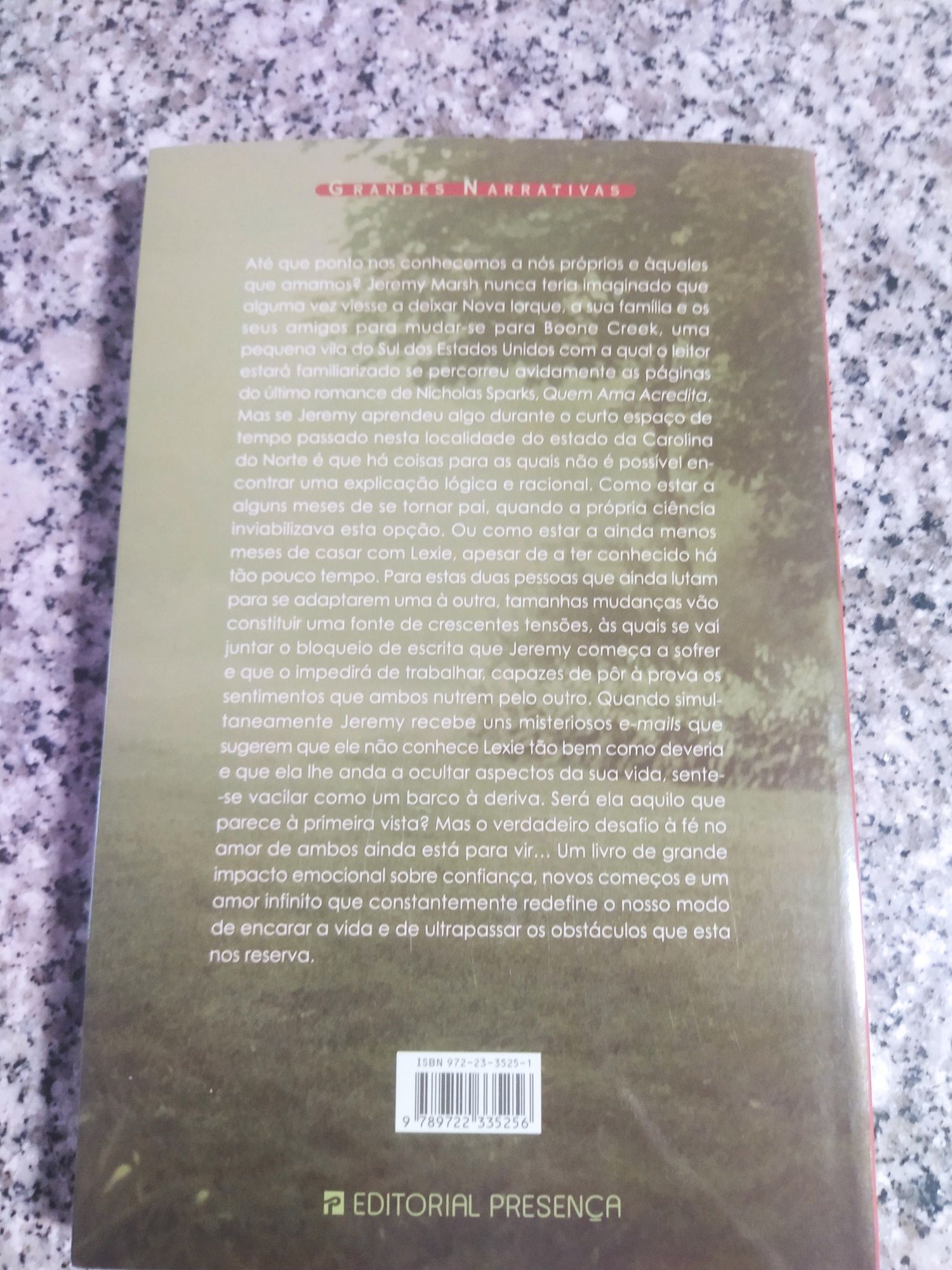 Livro de Nicholas Sparks A primeira Vista