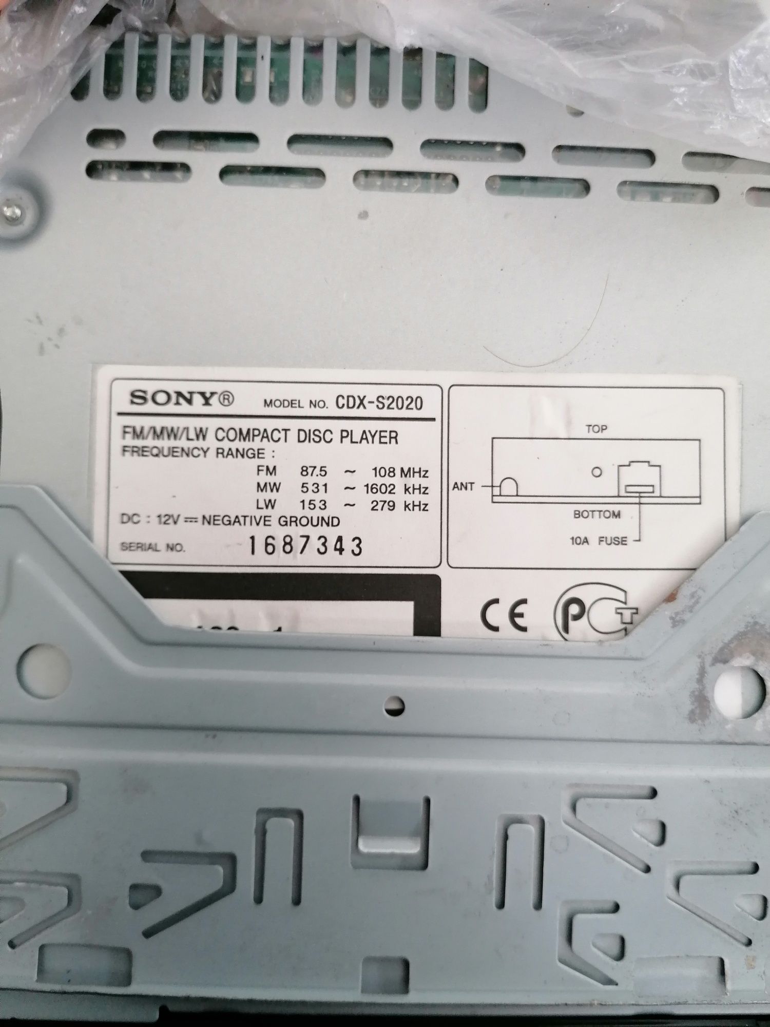 Radio Samochodowe Sony CDX-S2020