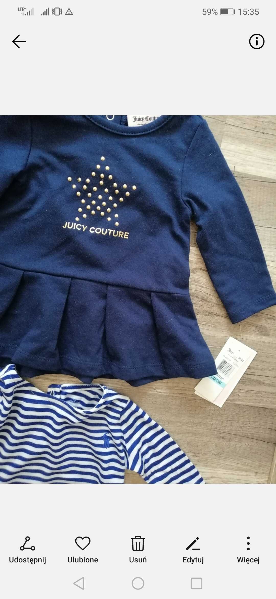 Zestaw ubrań dziecko Fendi ralph Lauren juicy Couture