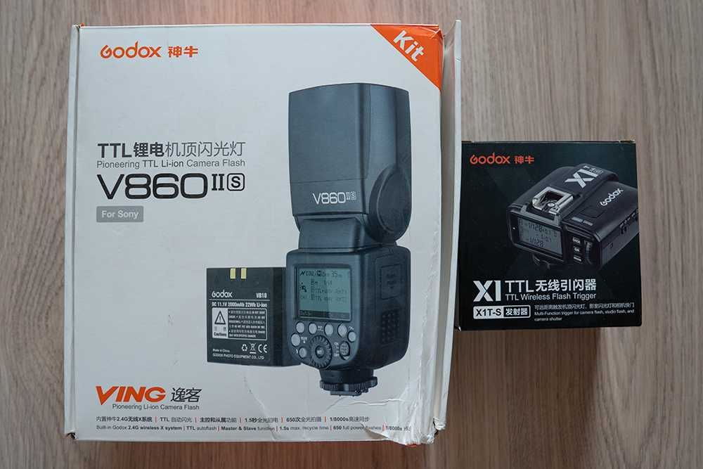 Godox V860II‑S + X1T-S + zestaw – stan idealny