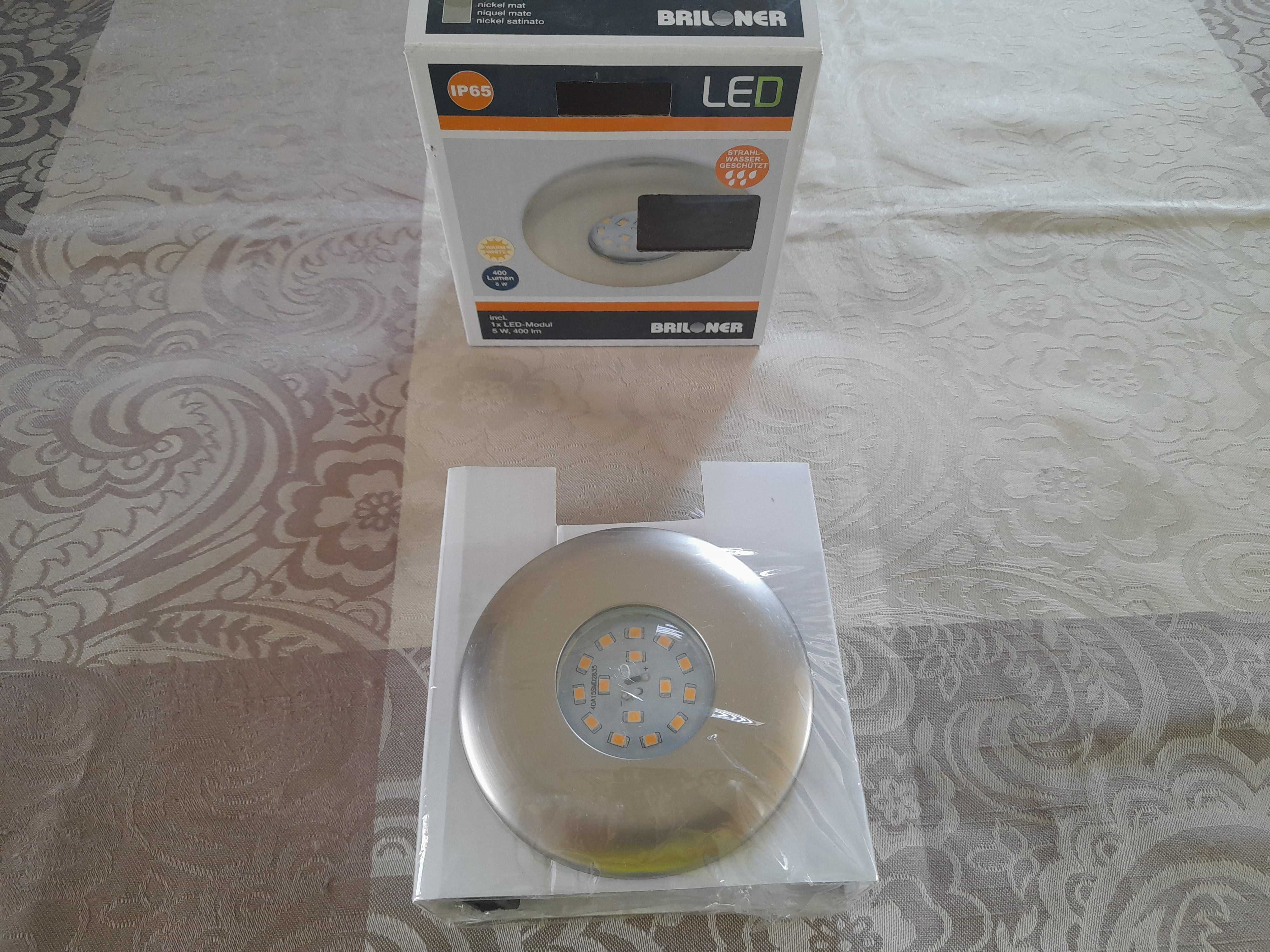 Briloner Lampa oczko LED 1xmoduł LED 5W matowy nikiel 5szt