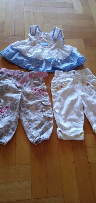 Zestaw spodni dziewczecych Next George rozm.74 Plus sukienka gratis