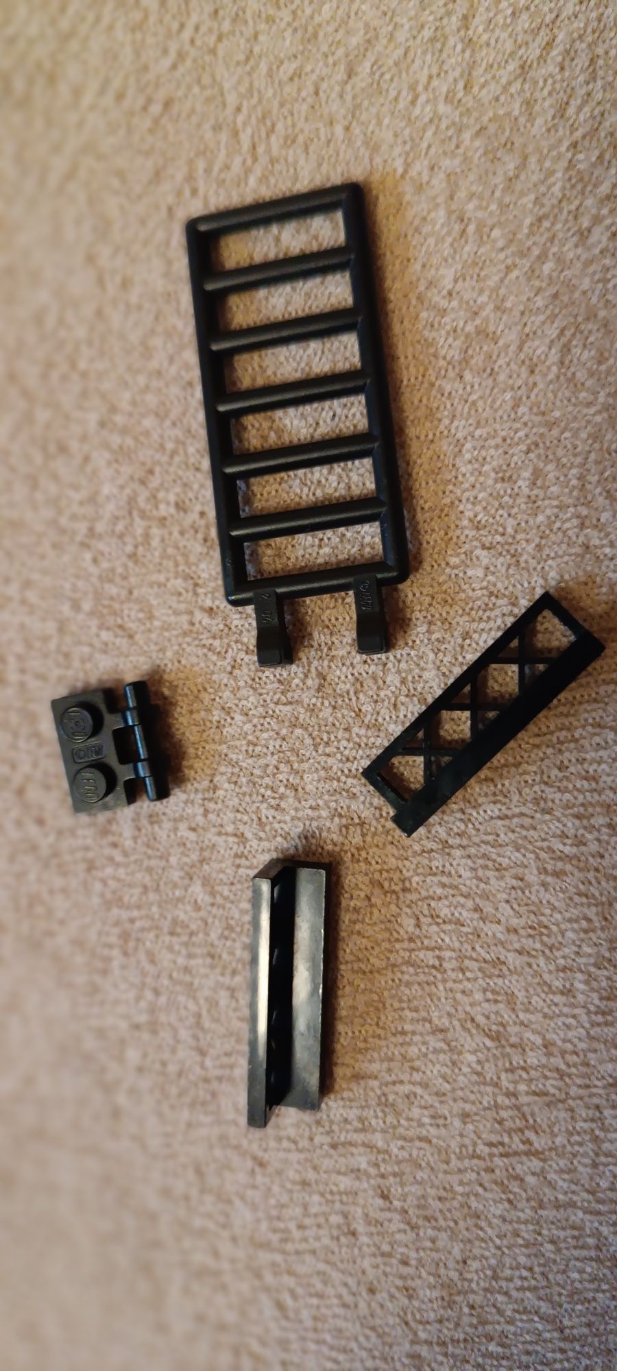 LEGO klocki czarne drabinka płotki