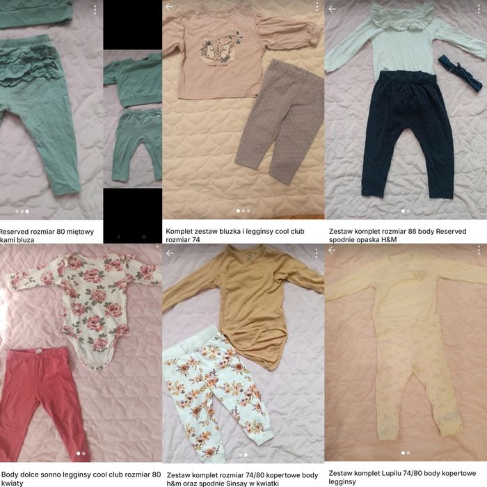Ogromny Zestaw mega paka ubrań 74 80 74/80
