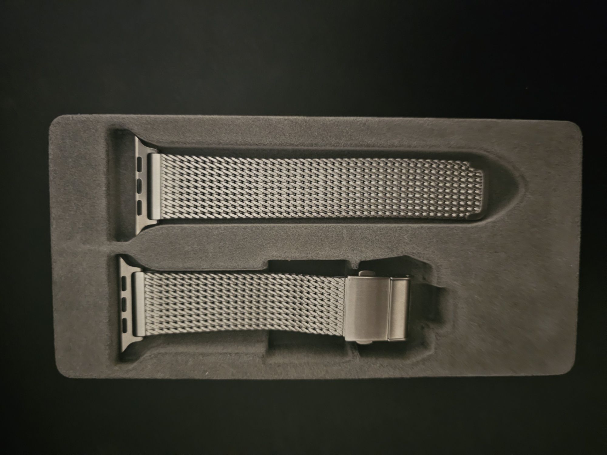 Banda de malha para Apple Watch, aço inoxidável 45mm.