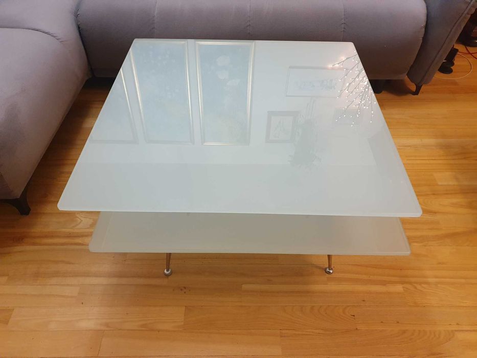 Stolik kawowy ze szklanymi blatami 80x80