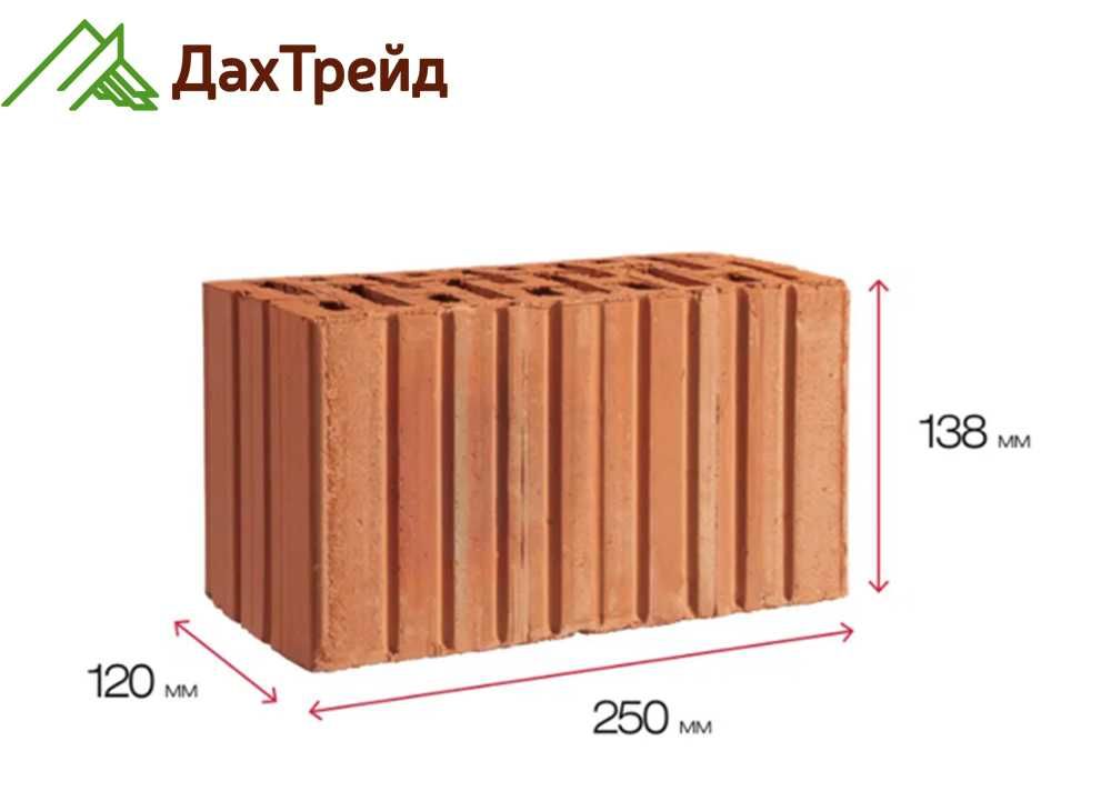 Цегла М-100 рядова повнотіла та подвійна керамічна 2НФ М-125