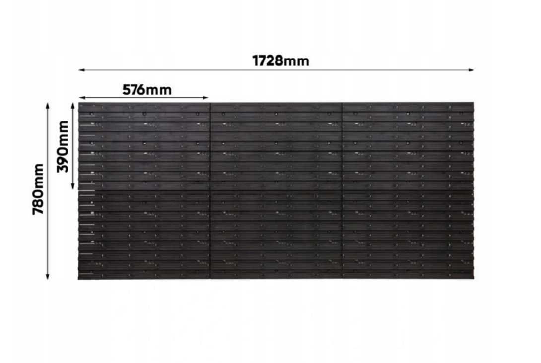 Панель для инструмента 170х78см 50 лотков перфорированна