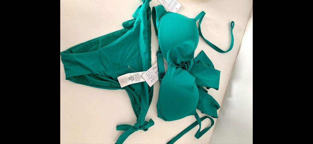 Strój  kąpielowy bikini dwuczęściowe emerald green
