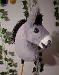 Wyjątkowy Osiołek hobby horse,  śliczny Osiołek,  koń konik na patyku
