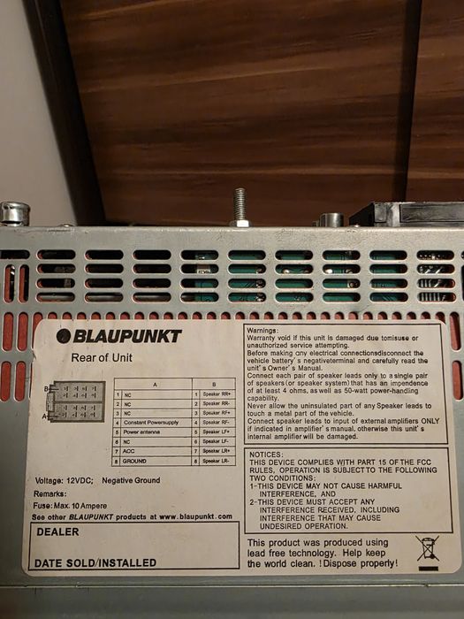 Sprzedam radio samochodowe BLAUPUNKT