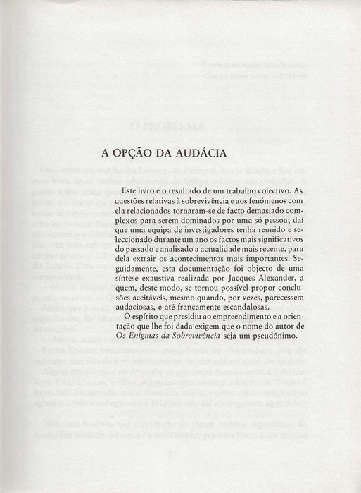 Os Enigmas da Sobrevivência