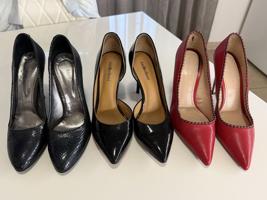 Туфлі-човники шкіряні на зручних підборах