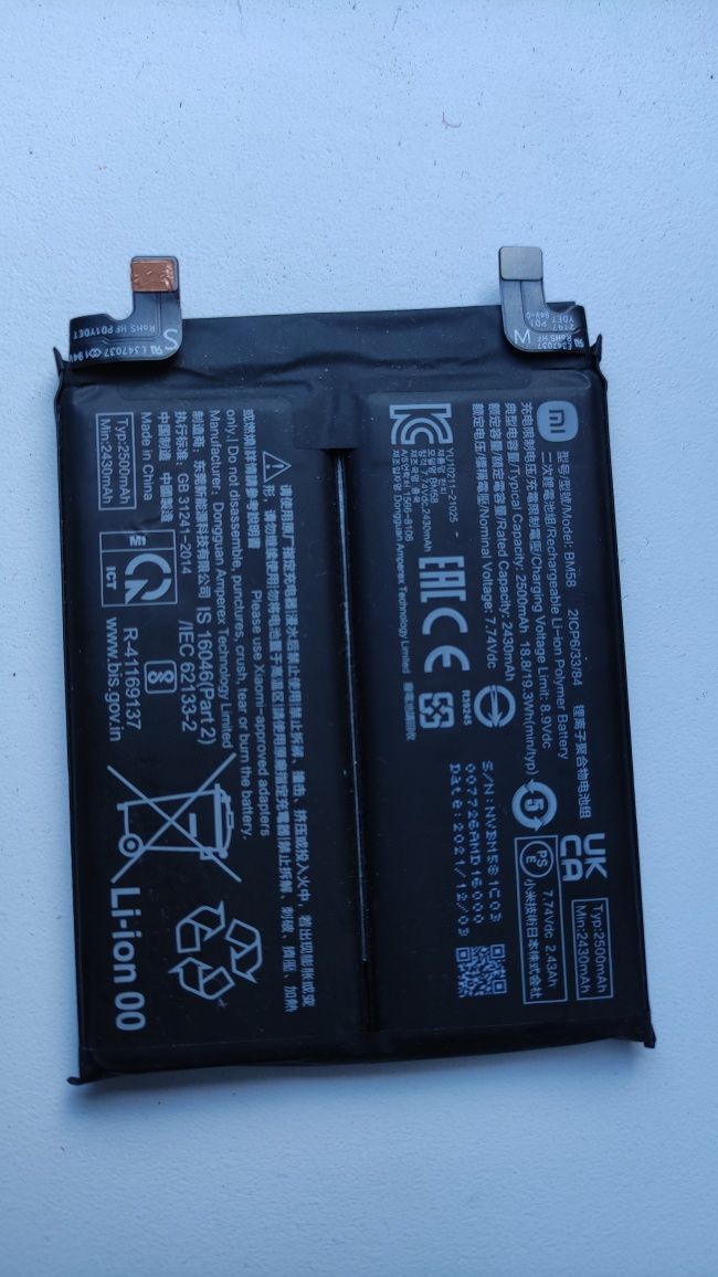 Xiaomi 11 T Pro акумулятор Meizu M6 Note плата 3/32