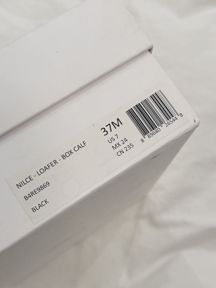 CK Nilce loafers czarne skórzane pótbuty z cwiekami 37 calvin klein