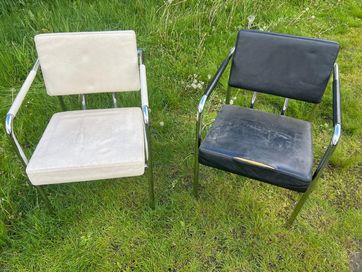 Fotele/krzesła projektu Torben Skov - czarny i biały