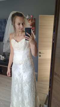 Suknia ślubna ecru