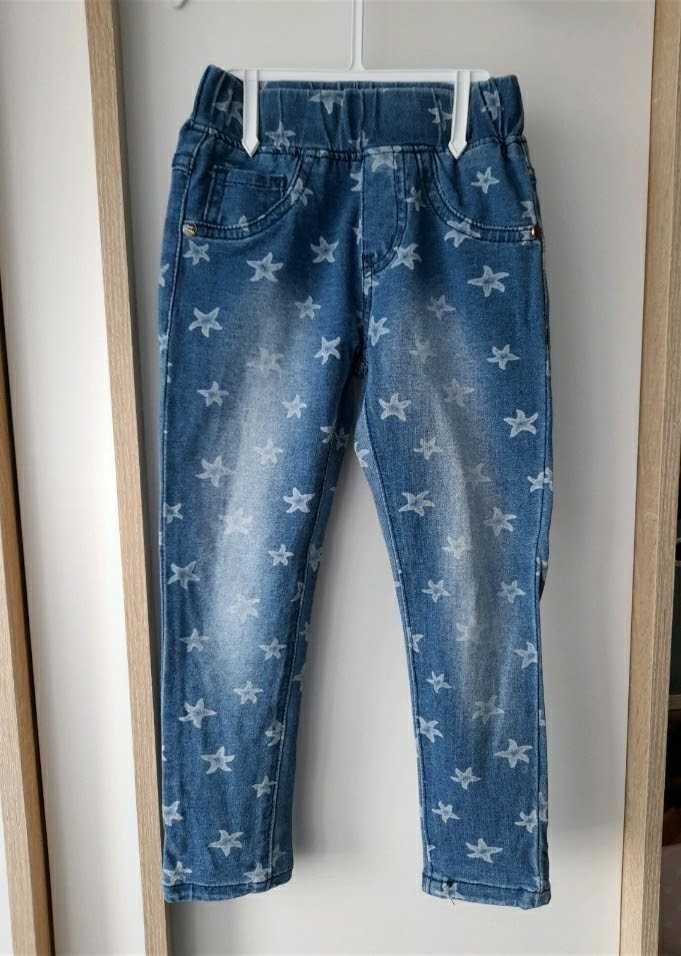 Jegginsy jeansowe r.98-104 jak nowe