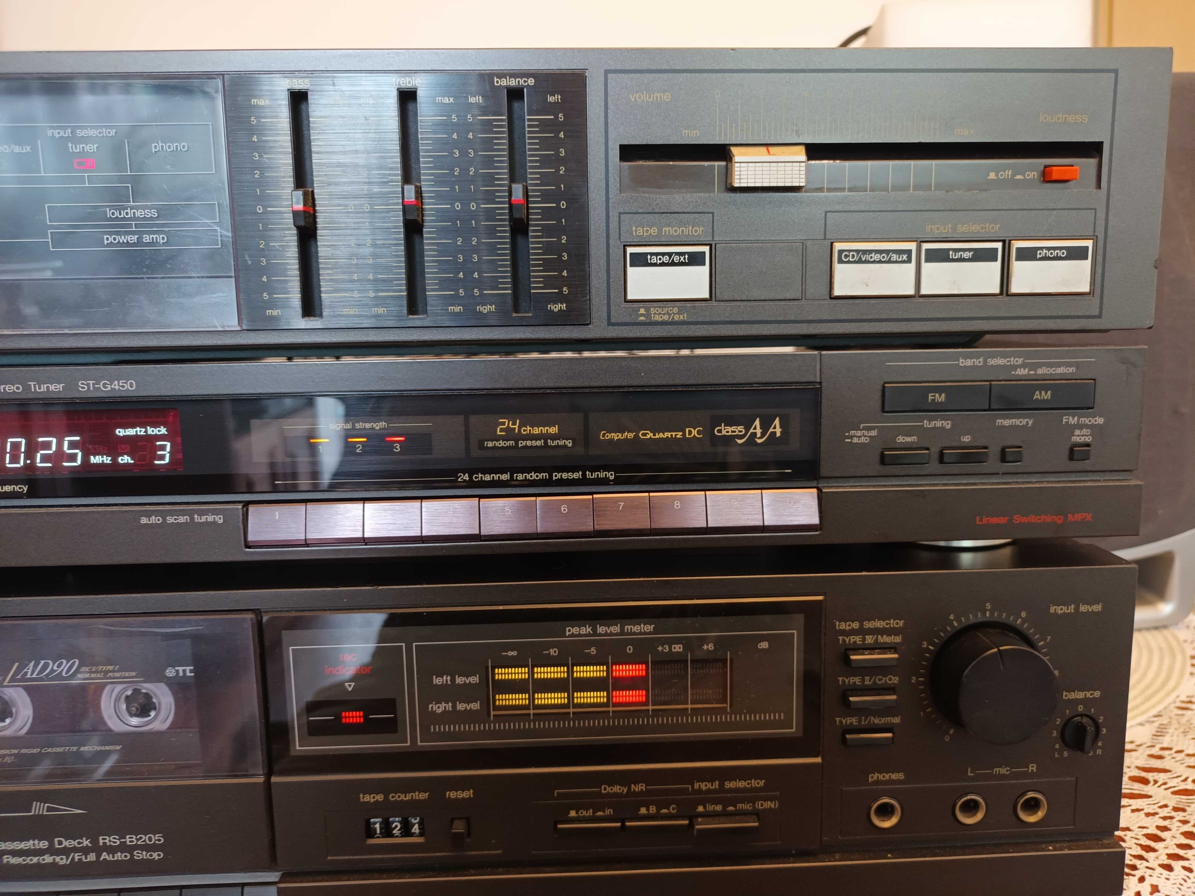 Technics SU=Z200 ,ST-G-450 ,RSB 205 Amplituner Wzmacniacz Magnetofon