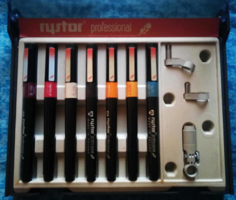 Rapidografy Rystor Komplet 7 + 2 szt.