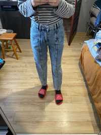 Zestaw 2 par spodnie Sinsay - zestaw: DENIM i Ciemnoniebieskie Mom Fit