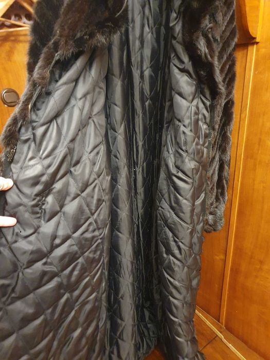 Futro długie ze skórek z norek