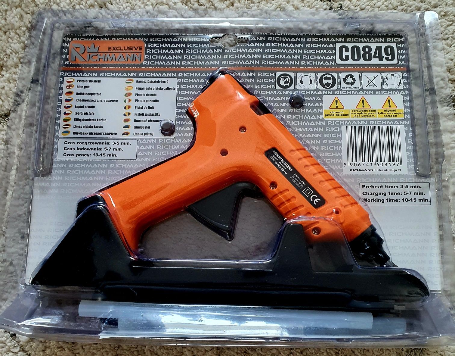 Pistolet do kleju na gorąco 11mm 80W bezprzewodowy