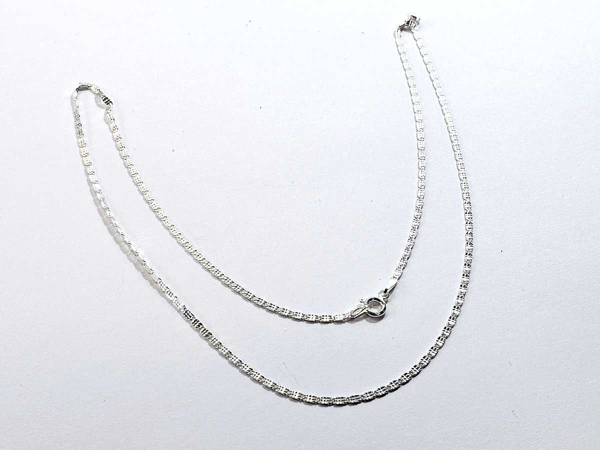 Piękny srebrny łańcuszek kostka 4,68g 925